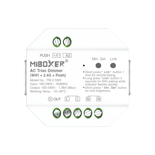 <b>TRI-C1WR </b><br />AC Triac Dimmer (WiFi+2.4G+Push)