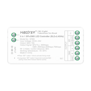 <b>SPIB5 </b><br />5 in 1 SPI+DMX LED Controller (BLE+2.4G)