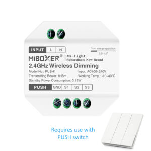 <b>PUSH1 </b><br />Gradation sans fil 2,4 GHz (RGB+CCT)