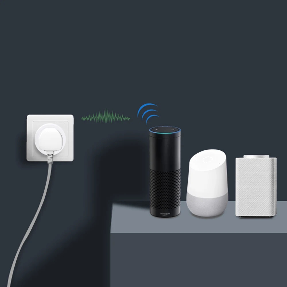 16A Prise Intelligente WiFi Étanche pour Extérieur avec Contrôle à Distance  et Surveillance de la Consommation d'Énergie pour Tuya Smart Life et Alexa