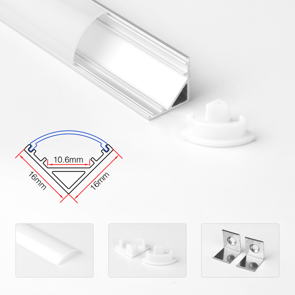 AL-1616-VR V Shape Channel Aluminium pour ruban LED - MiBoxer