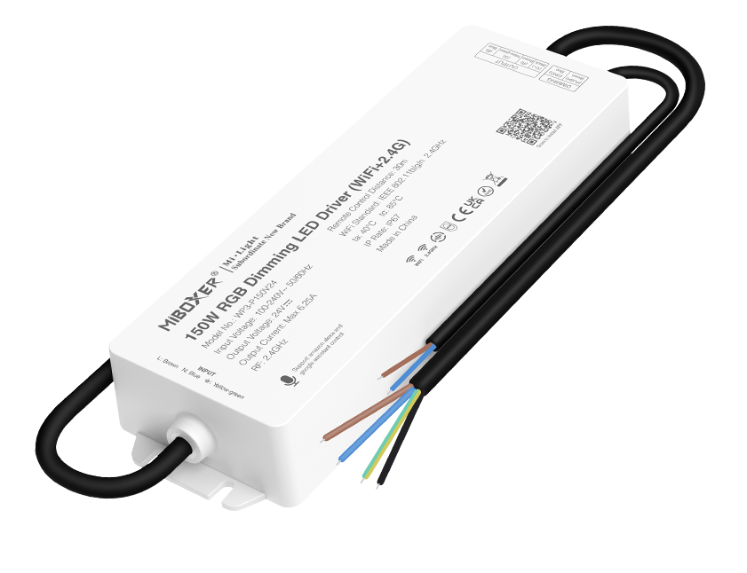 WP3-P150V24 Controlador LED de atenuación RGB de 150 W (WiFi+2.4G) - MiBoxer