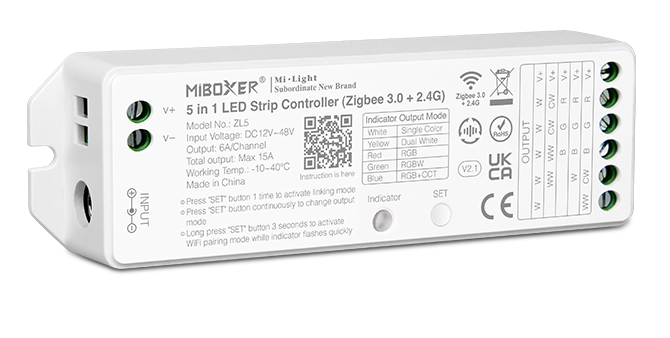 ZL5 5 in 1 LED Strip Controller (Zigbee 3.0 +2.4G) - MiBoxer