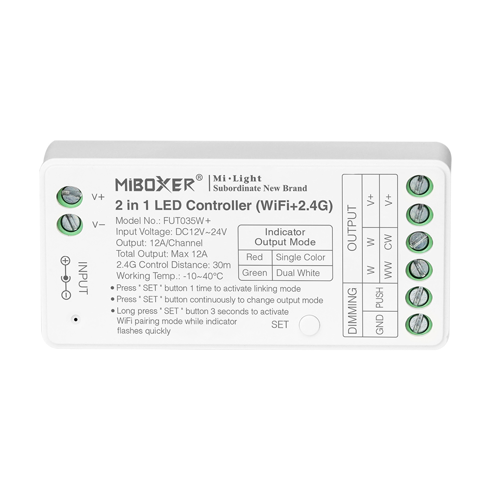 FUT035W+ Controlador de Tira LED 2 en 1 (WiFi+2.4G) - MiBoxer